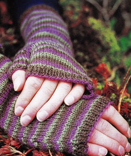 Eggplant Fingerless Gloves