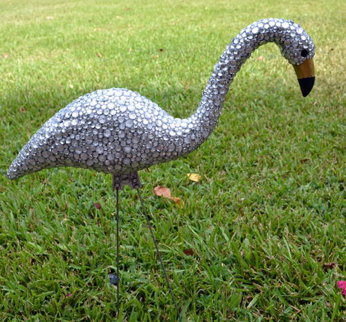 Bling Flamingo Lawn Art