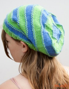 Stripey Knit Slouchy Beanies