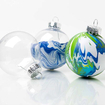 Melting Ice Marble Ornaments Tutorial