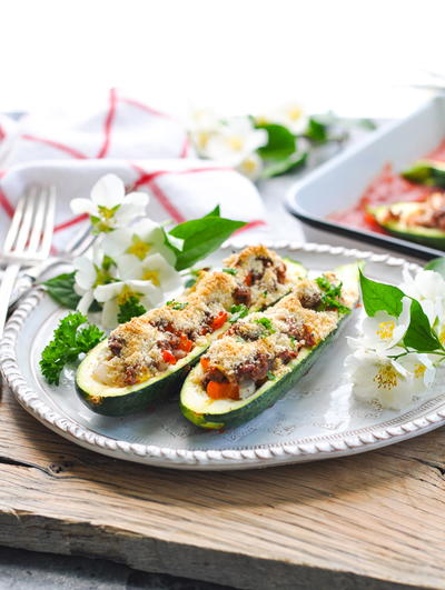 Easy Stuffed Zucchini Boats