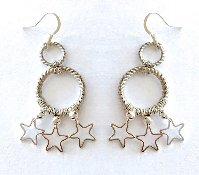 Three Star Earrings