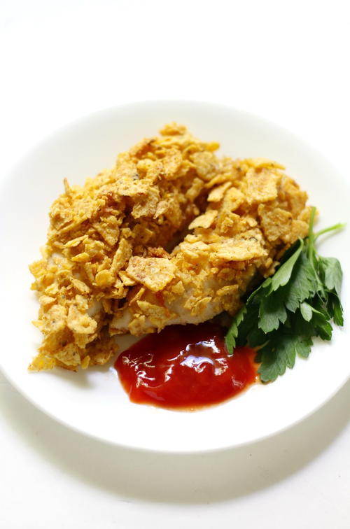 Gluten-Free Tortilla Chip Crusted Chicken Tenders