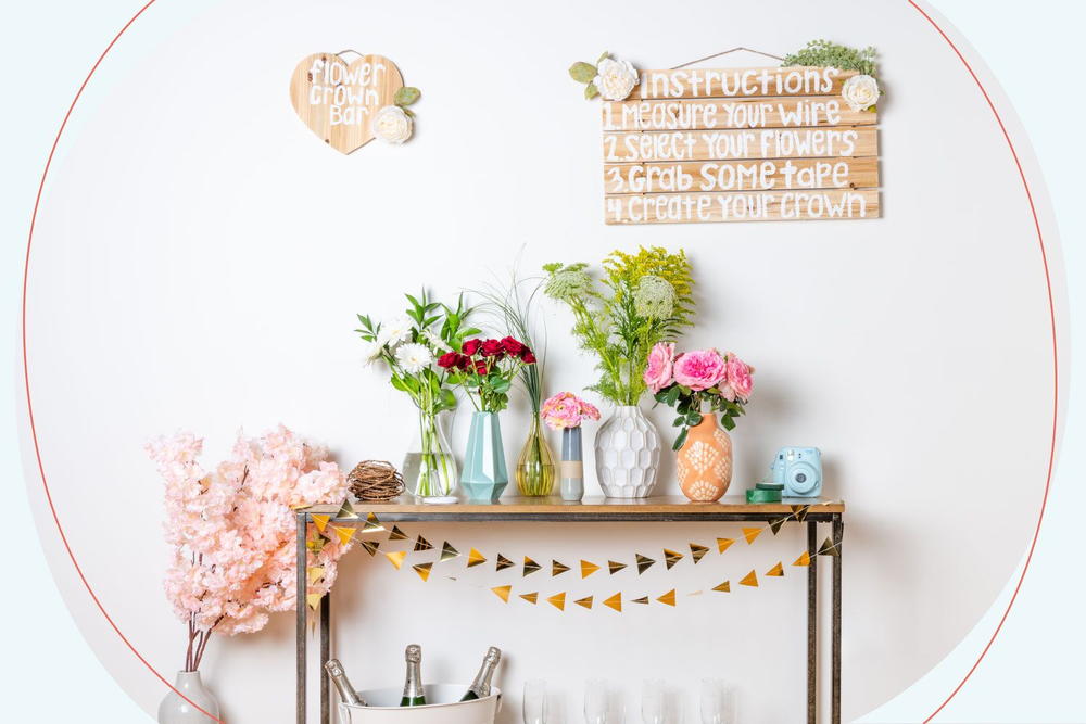 How to Make a Flower Crown and Flower Crown Bar