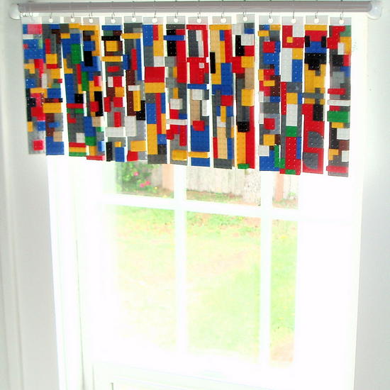 Repurposed Lego Window Valance