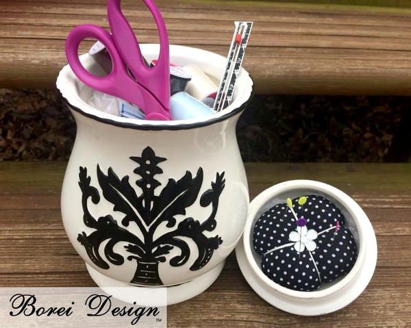 DIY Upcycled Sewing Basket