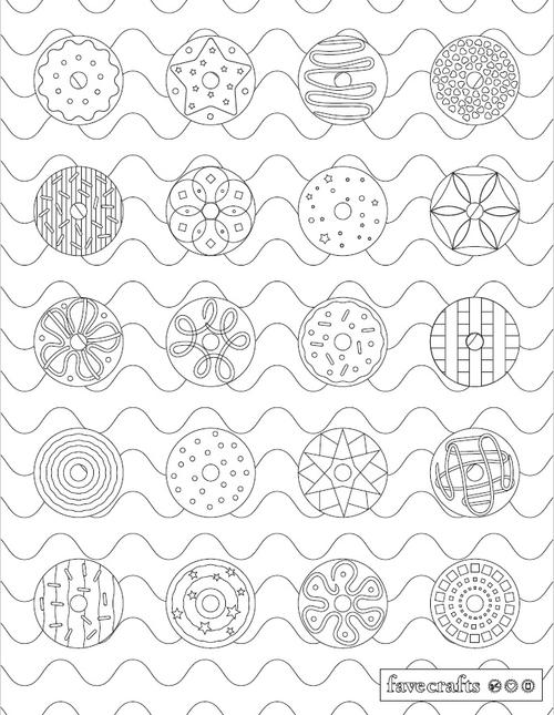 Sprinklicious Donut Coloring Page