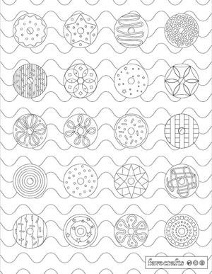 Sprinklicious Donut Coloring Page Favecrafts Com