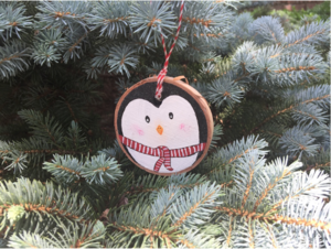 Hand Painted Penguin Ornament DIY