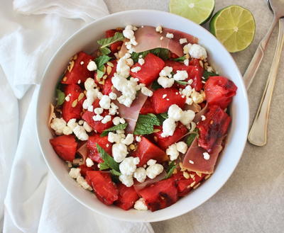 Grilled Watermelon and Prosciutto Salad