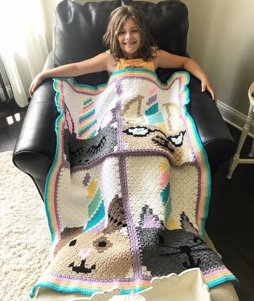 Unicorn Character Afghan