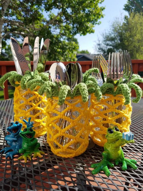 Pineapple Mason Jar Covers