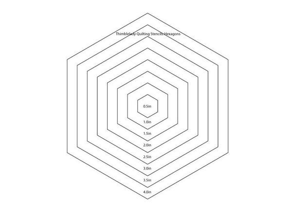 Long Hexagon Quilting Template Art Patch Making Stencil