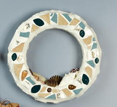 Seashell Mosaic Wreath