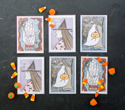 Vintage Halloween DIY Printable Cards