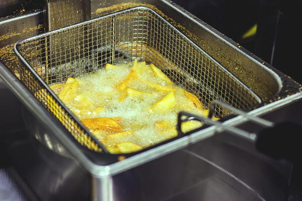 Frying French fries