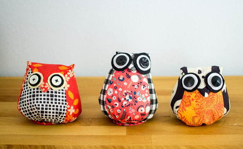 Stuffed Owls Sewing Pattern | AllFreeSewing.com