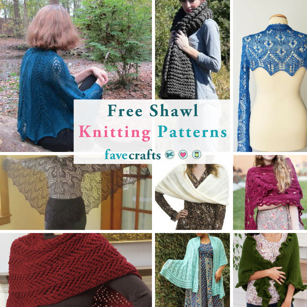 29 Free Shawl Knitting Patterns | FaveCrafts.com 29-free-shawl-knitting-patterns-favecrafts-com