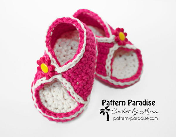Peek-A-Boo Baby Crochet Sandals