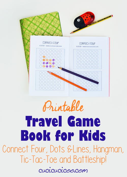 DIY Printable Travel Game Book for kids