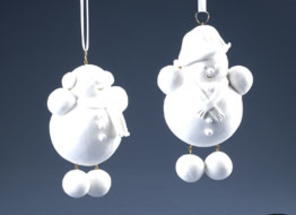 Cute Easy Clay Snowman Ornaments