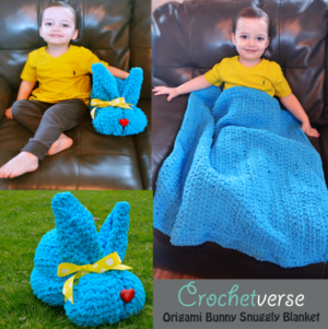 Easy Bunny Snuggly Crochet Blanket 