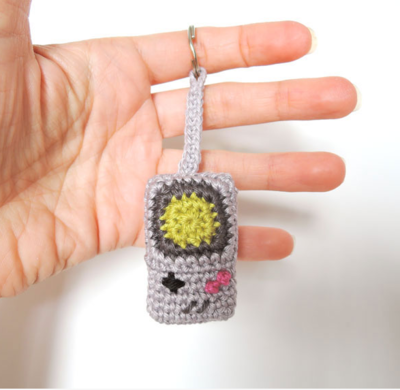 Crochet Game Boy Keychain