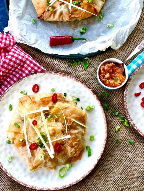 Giant Potato and Cauliflower Filo Samosa