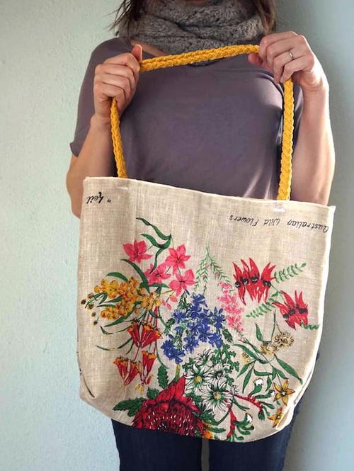 Tea Towel DIY Farmers Market Bag