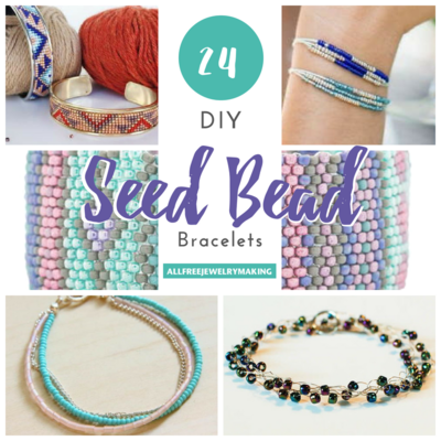 Clay Bead/flat Bead Bracelets With White Seed Beads 