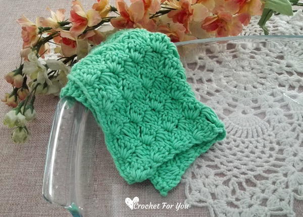 Crochet Tulip Stitch Dishcloth