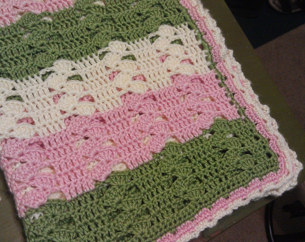 Light and Lacy Crochet Baby Blanket | AllFreeCrochet.com