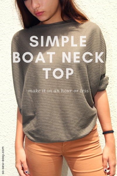 FREE Simple Boat Neck Top Pattern