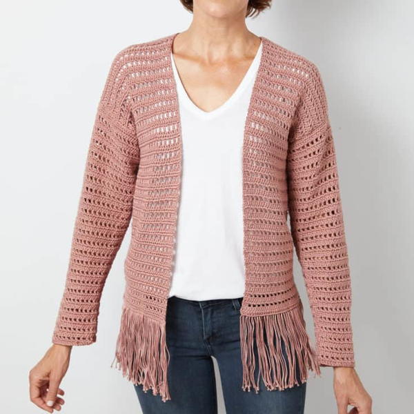 Festival Fringe Cardigan Crochet Pattern