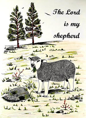 The Lord Is My Shepherd Adult Coloring Page