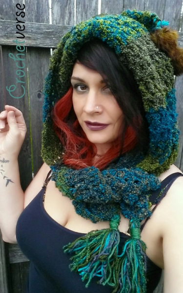 Scoodie Hooded Scarf Crochet Pattern