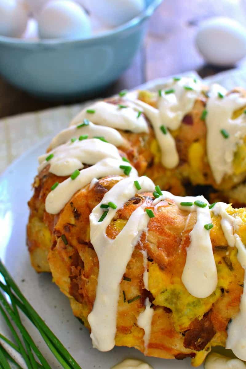 Cheesy Breakfast Monkey Bread