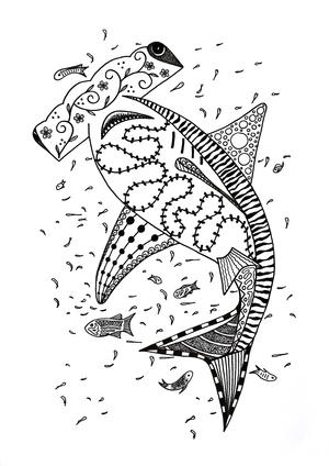 hammerhead shark coloring page  favecrafts