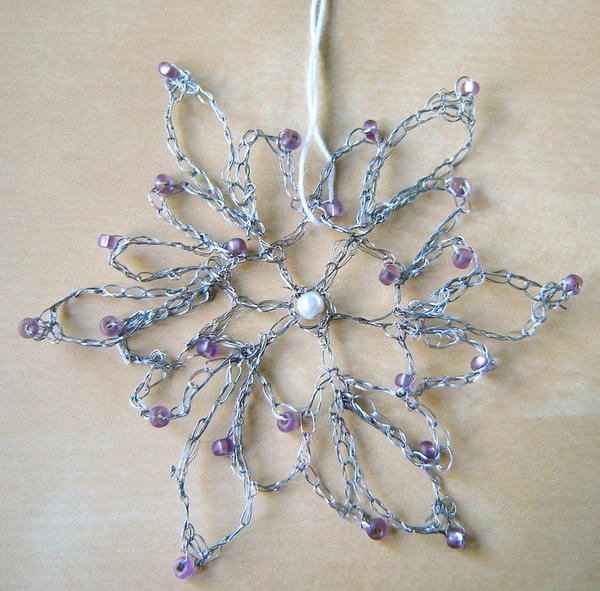 Computer Wire Snowflake Ornament