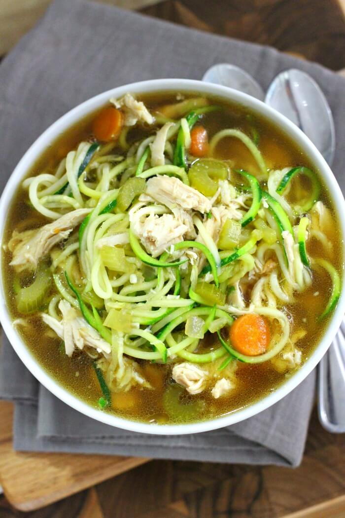Chicken Zoodle Soup | FaveSouthernRecipes.com