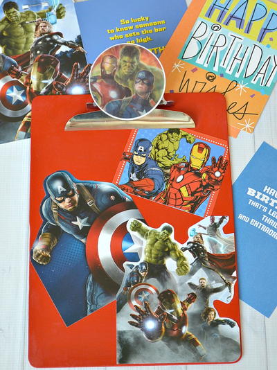 DIY Avengers Card Clipboard