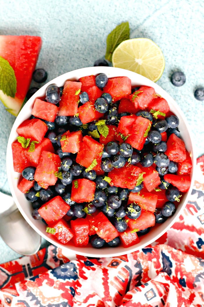 Watermelon Blueberry Salad | RecipeLion.com