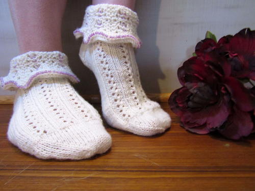 Sweetened Footie Socks Allfreeknitting Com Sweetened Footie Socks Allfreeknitting Com