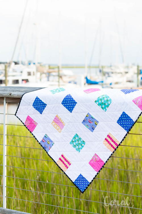 Four Square Simple Charm Pack Baby Quilt Tutorial