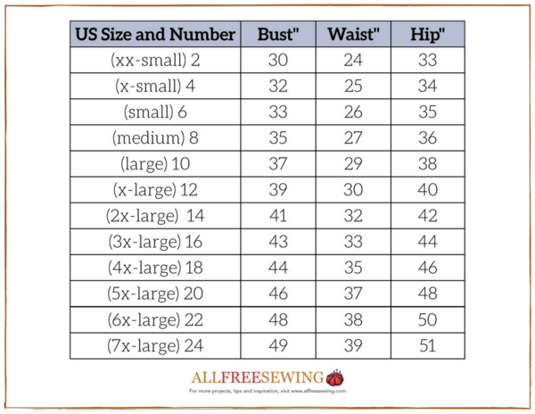 What Size Am I? & Other Sizing Woes Solved | AllFreeSewing.com