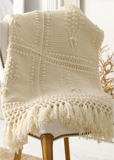 Aran Nosegay Crochet Throw