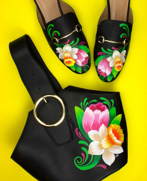 Let It Bloom Shoes & Purse | FaveCrafts.com
