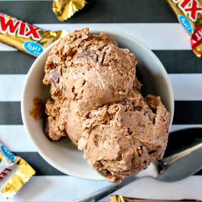 Homemade Twix Ice Cream