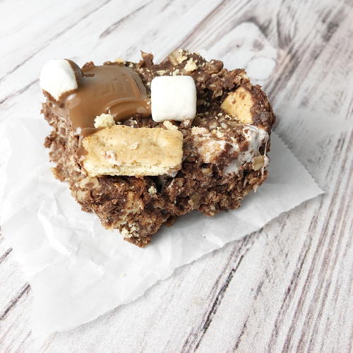S'mores Chocolate No Bake Cookie Bars