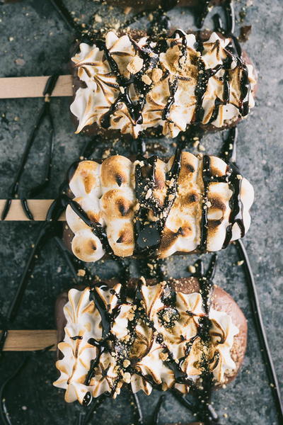 S'mores Popsicles with Toasted Marshmallow Meringue